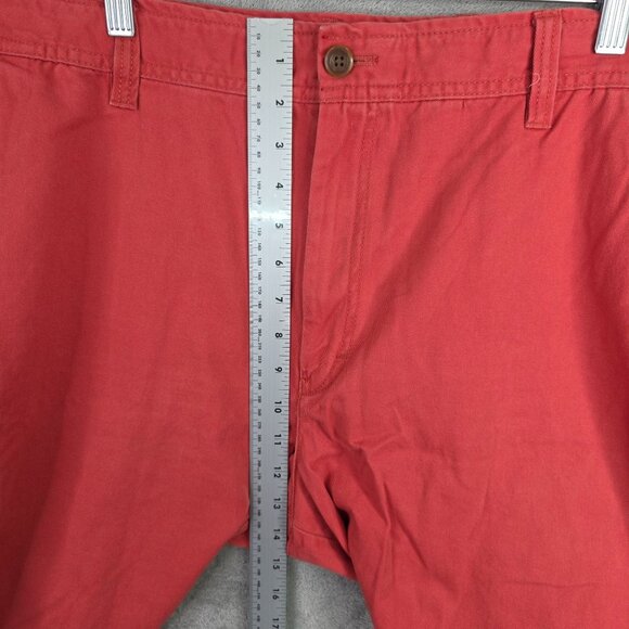 Mens Izod Red Chino Shorts Casual 100% Cotton 10" Inseam Size 40 - Picture 5 of 10